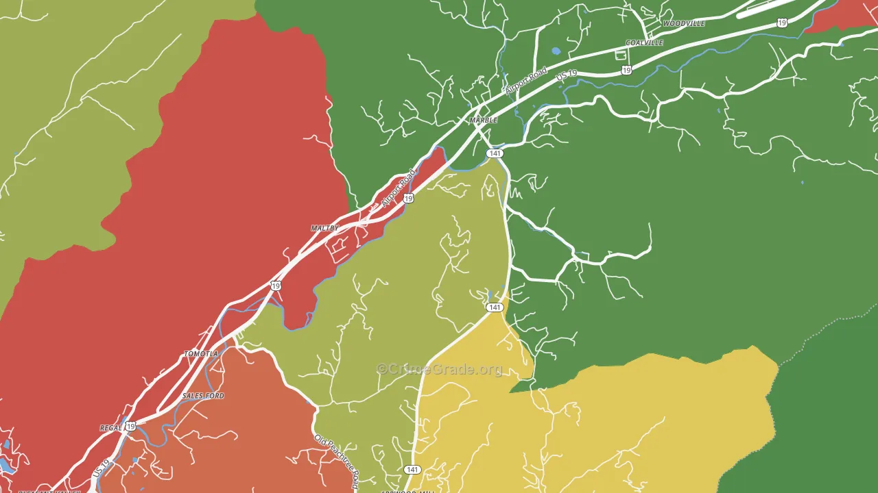 28905, NC Map of Drug-Related Crime Rates