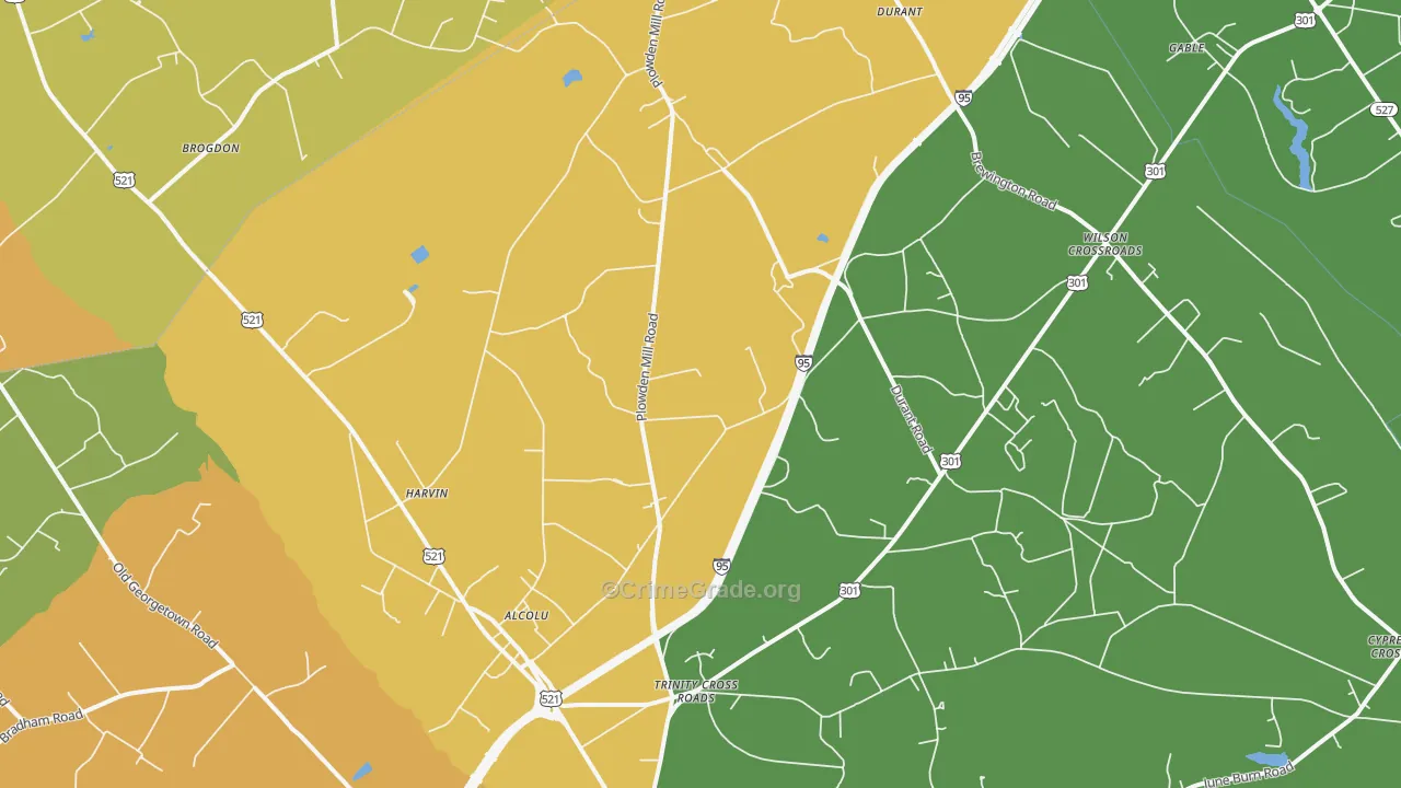 29001, SC Map of Drug-Related Crime Rates
