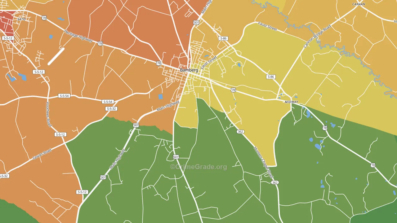 29003, SC Map of Drug-Related Crime Rates