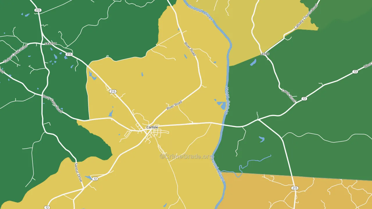29031, SC Map of Drug-Related Crime Rates