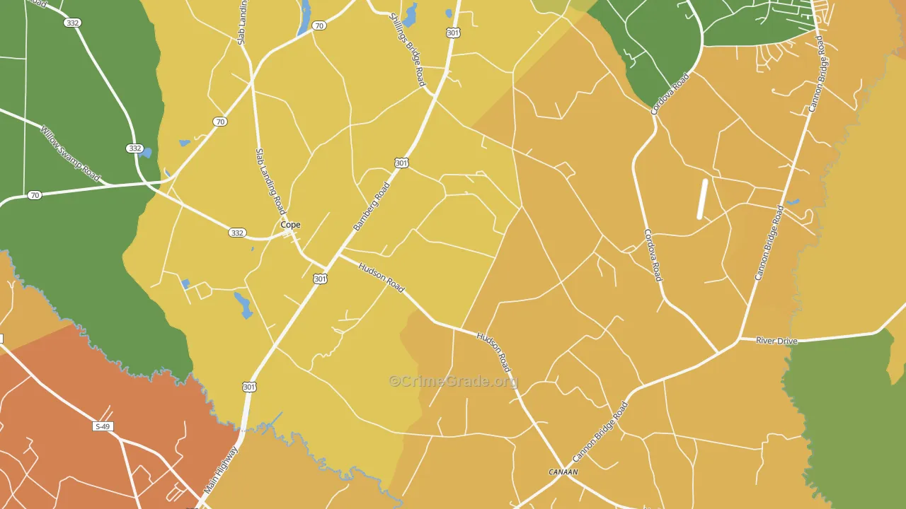 29038, SC Map of Drug-Related Crime Rates