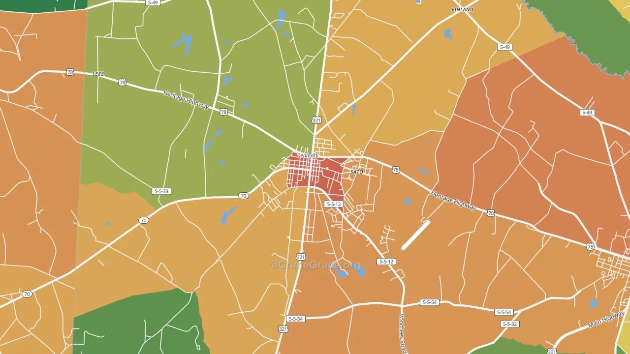 29042, SC Map of Drug-Related Crime Rates