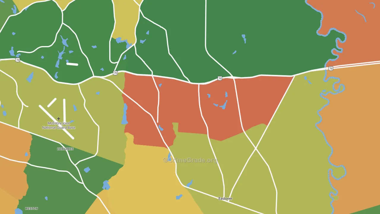 29044, SC Map of Drug-Related Crime Rates
