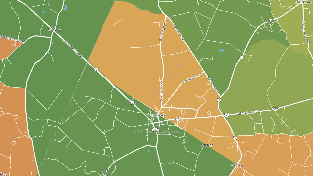 29056, SC Map of Drug-Related Crime Rates