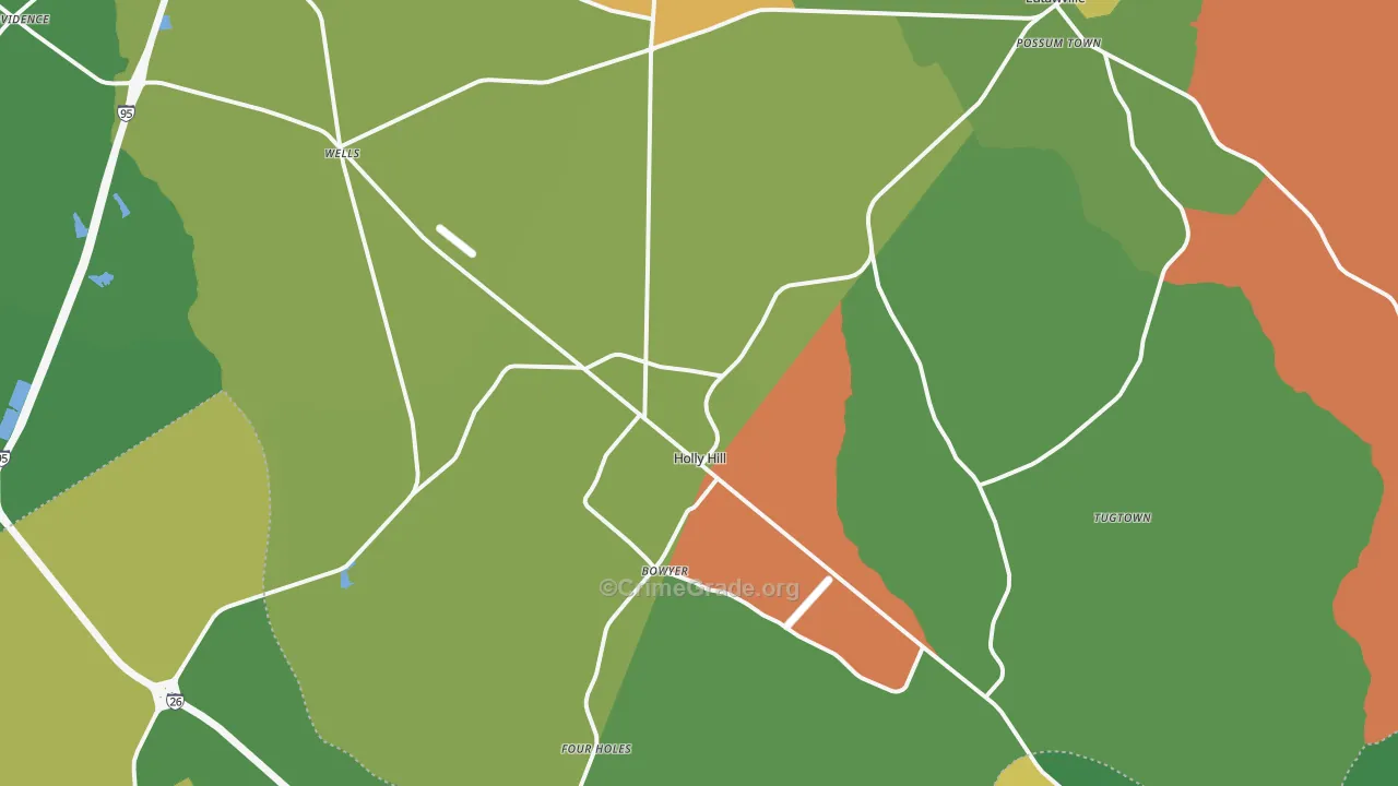 29059, SC Map of Drug-Related Crime Rates