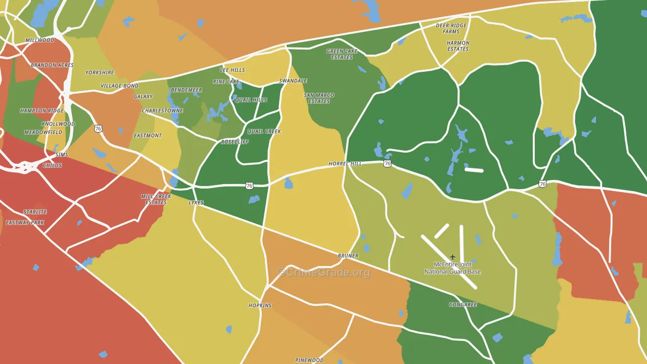 29061, SC Map of Drug-Related Crime Rates