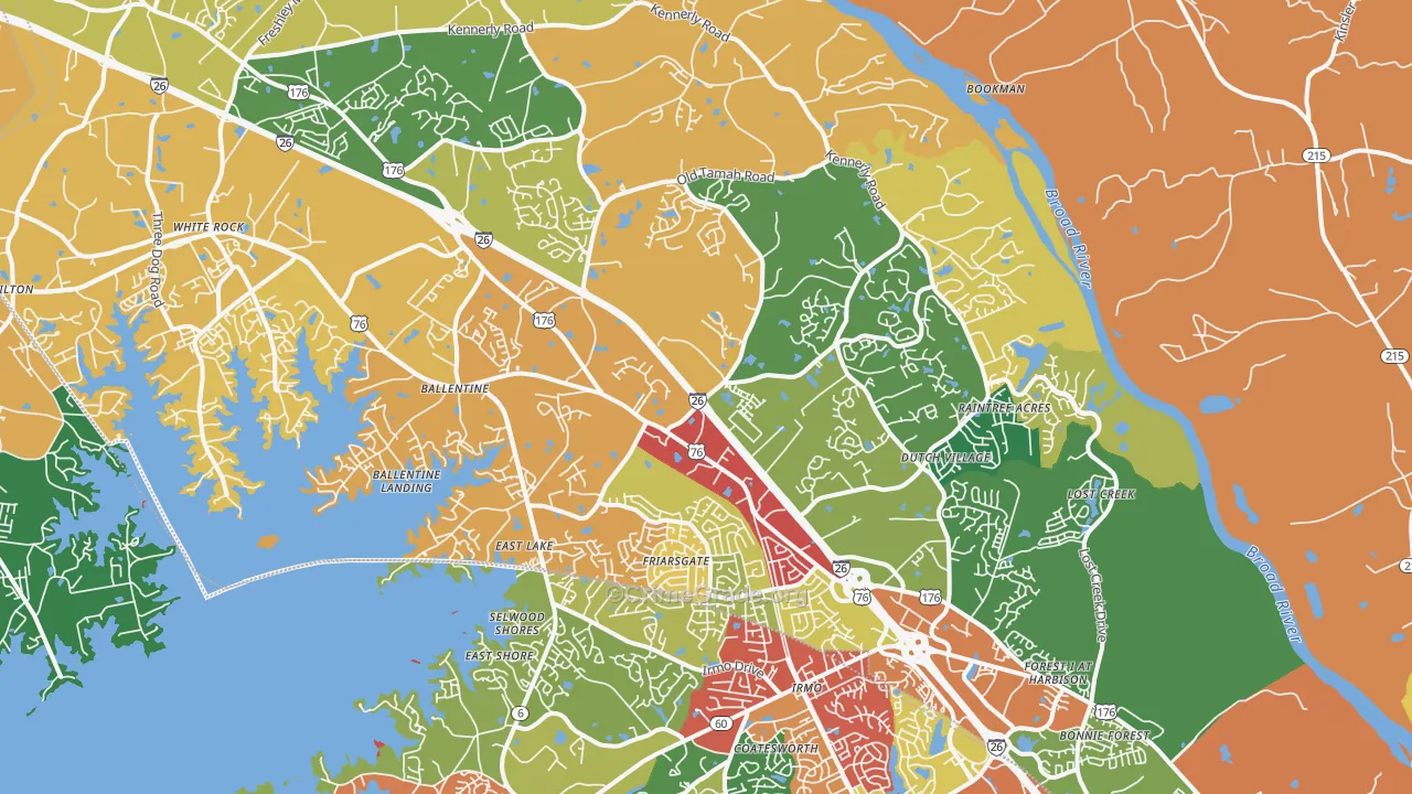 29063, SC Map of Drug-Related Crime Rates