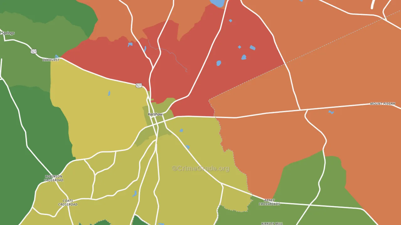 29067, SC Map of Drug-Related Crime Rates