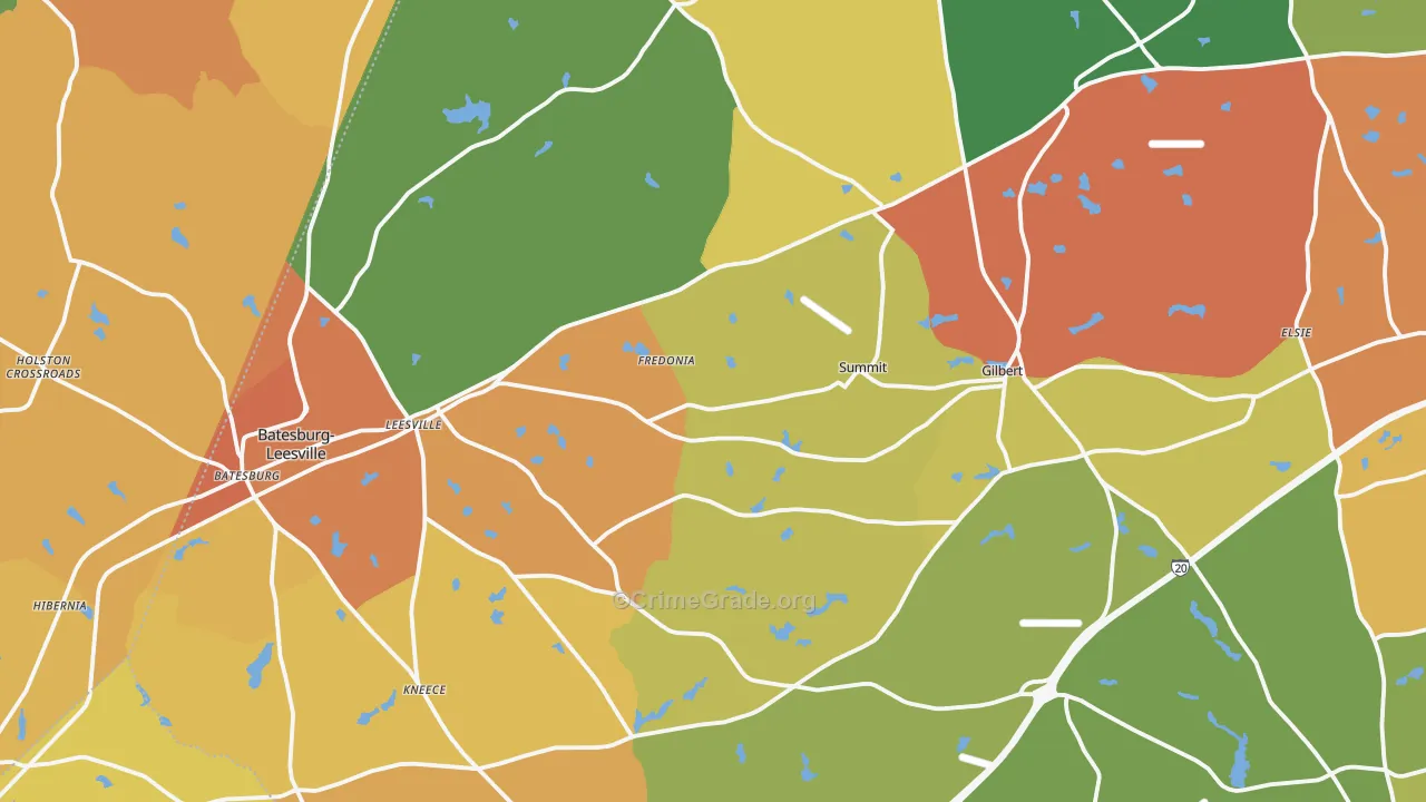 29070, SC Map of Drug-Related Crime Rates