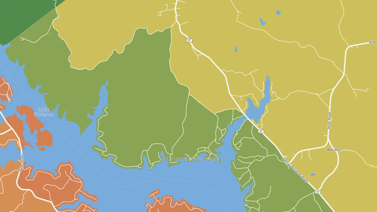 29074, SC Map of Drug-Related Crime Rates