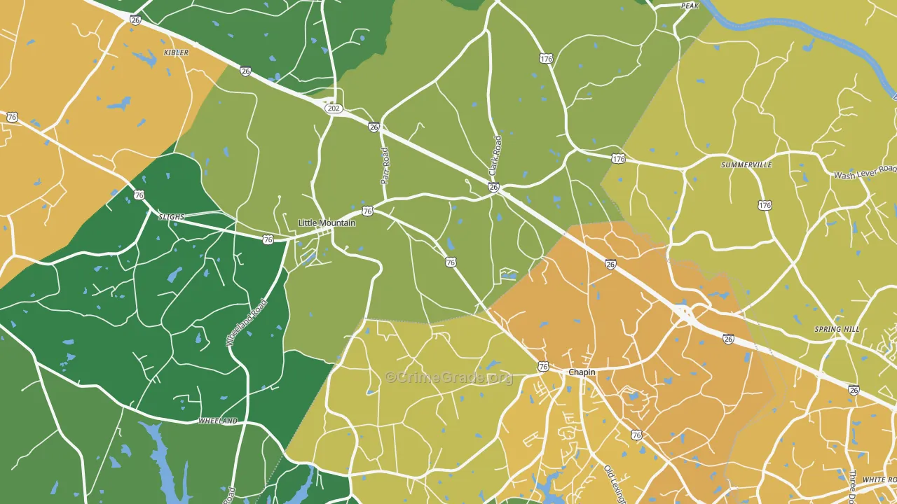 29075, SC Map of Drug-Related Crime Rates