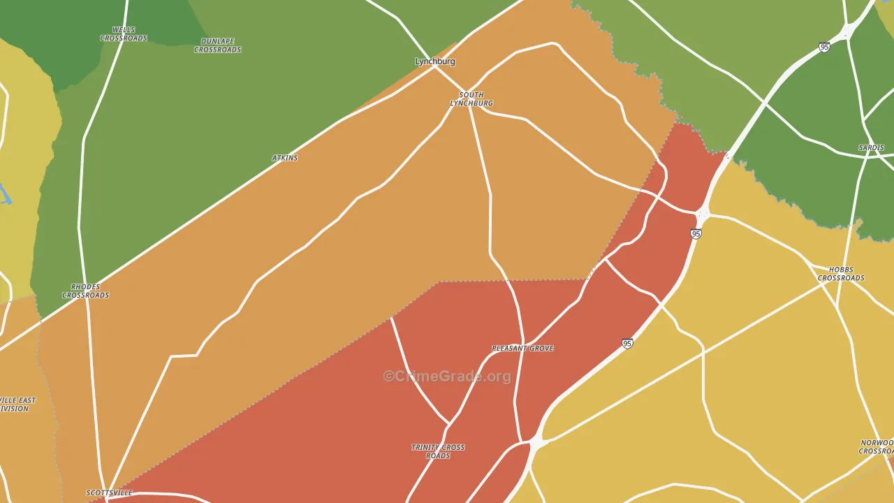 29080, SC Map of Drug-Related Crime Rates