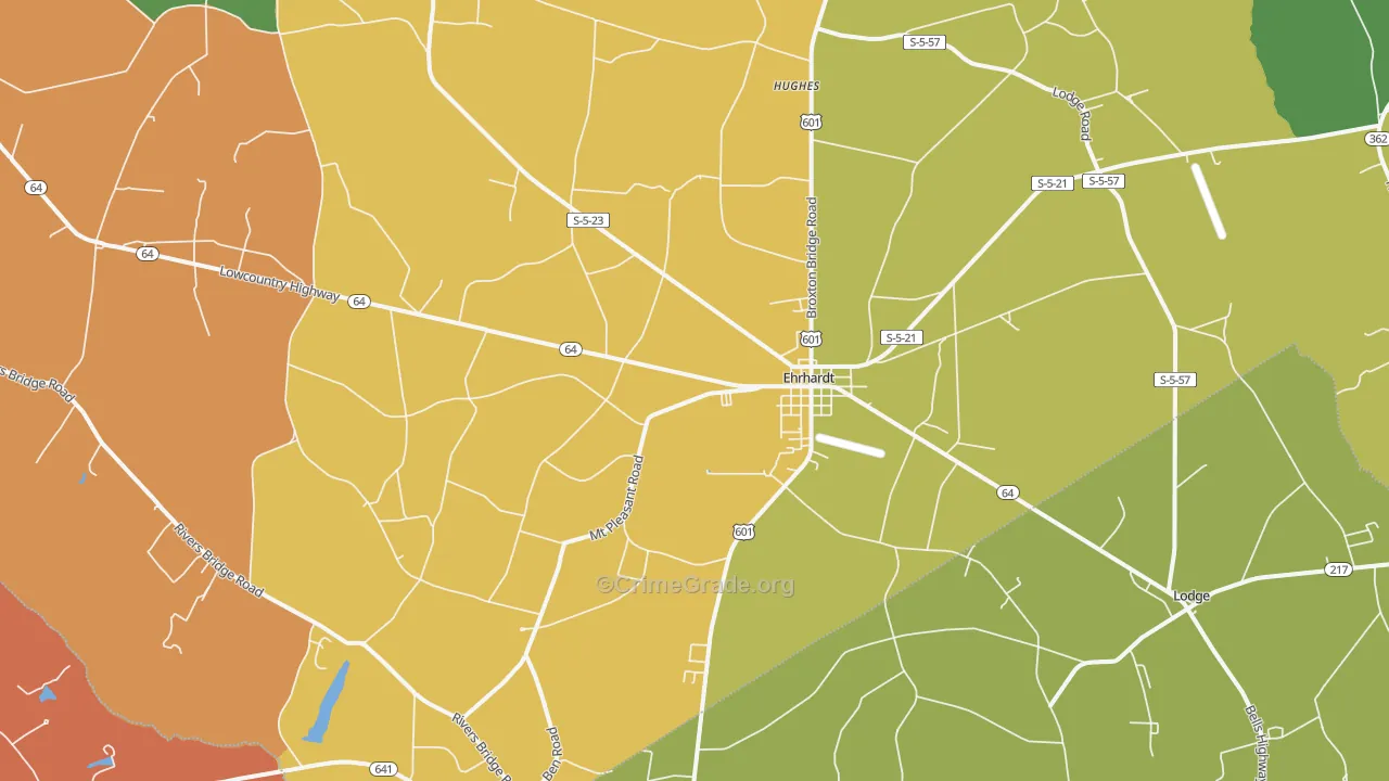 29081, SC Map of Drug-Related Crime Rates