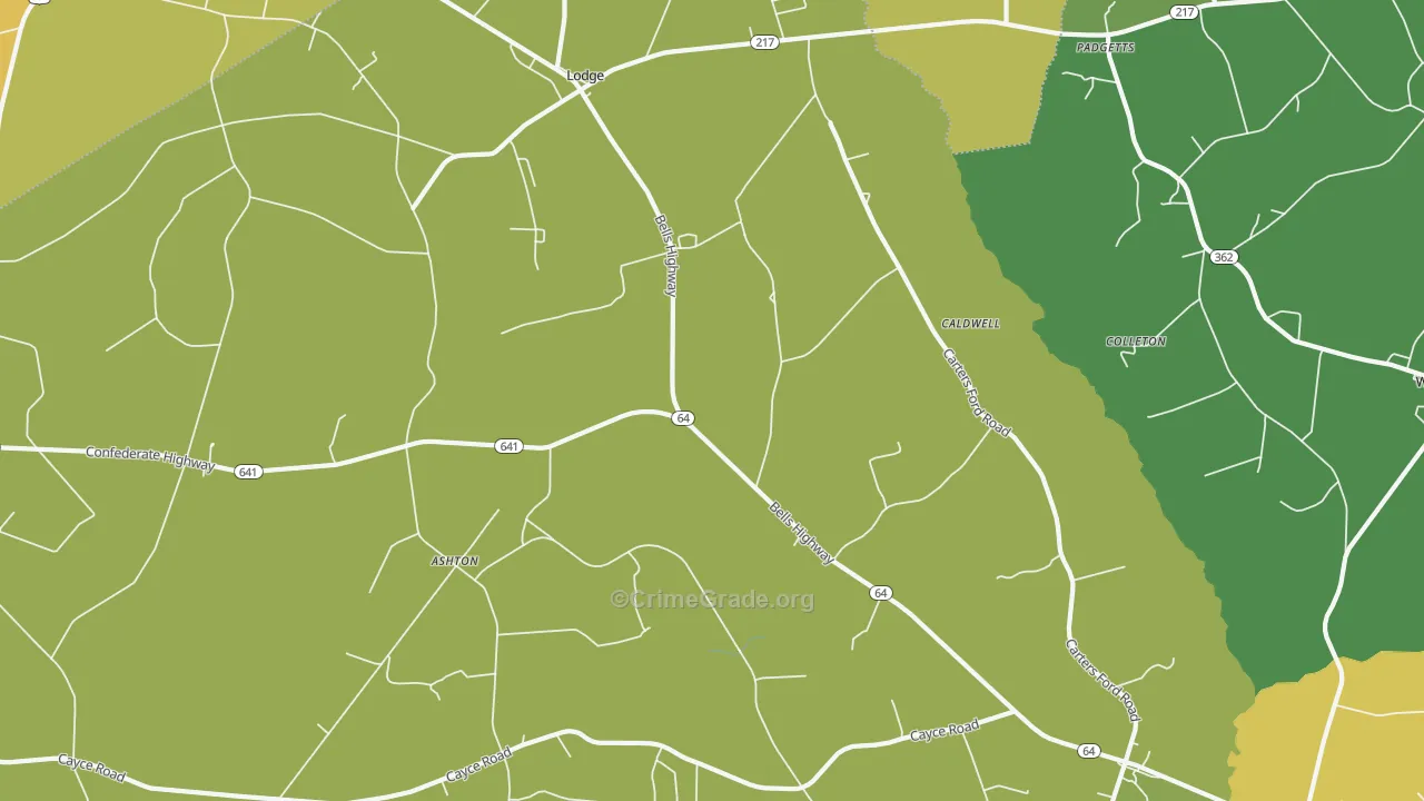 29082, SC Map of Drug-Related Crime Rates