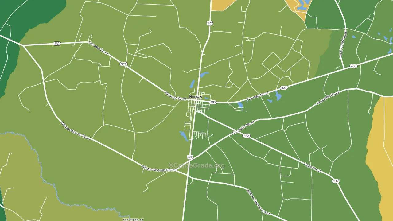 29113, SC Map of Drug-Related Crime Rates