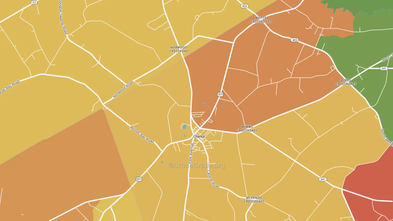 29114, SC Map of Drug-Related Crime Rates