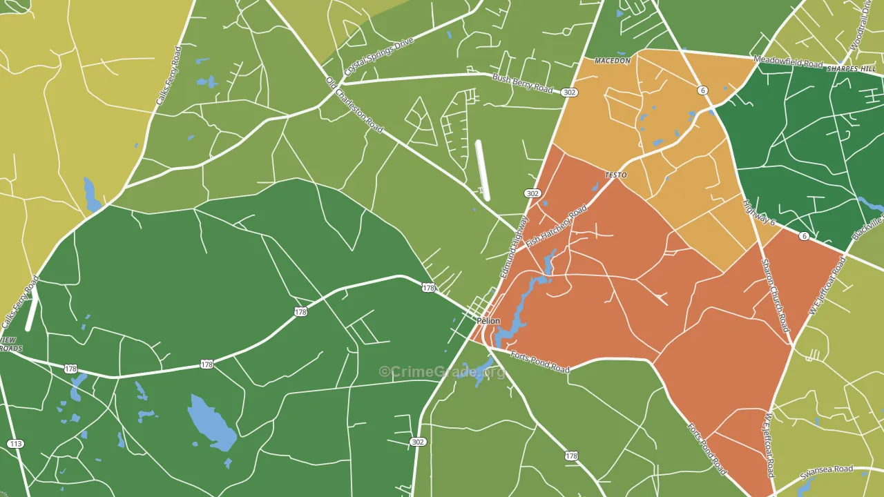 29123, SC Map of Drug-Related Crime Rates
