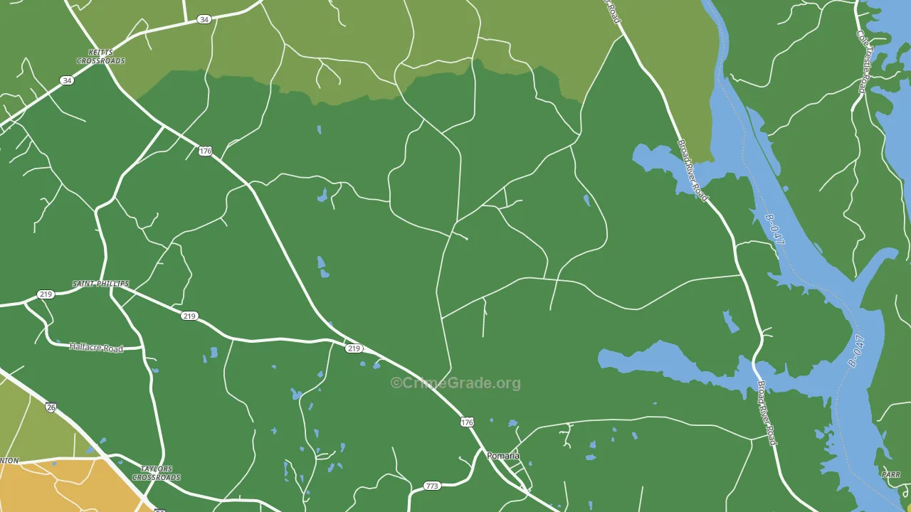 29126, SC Map of Drug-Related Crime Rates