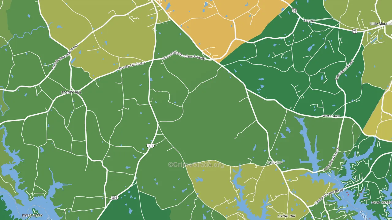 29127, SC Map of Drug-Related Crime Rates