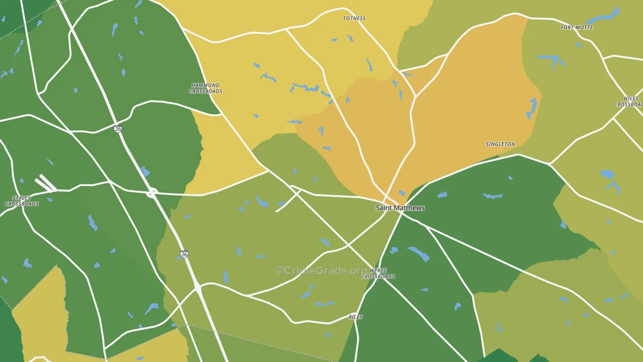 29135, SC Map of Drug-Related Crime Rates