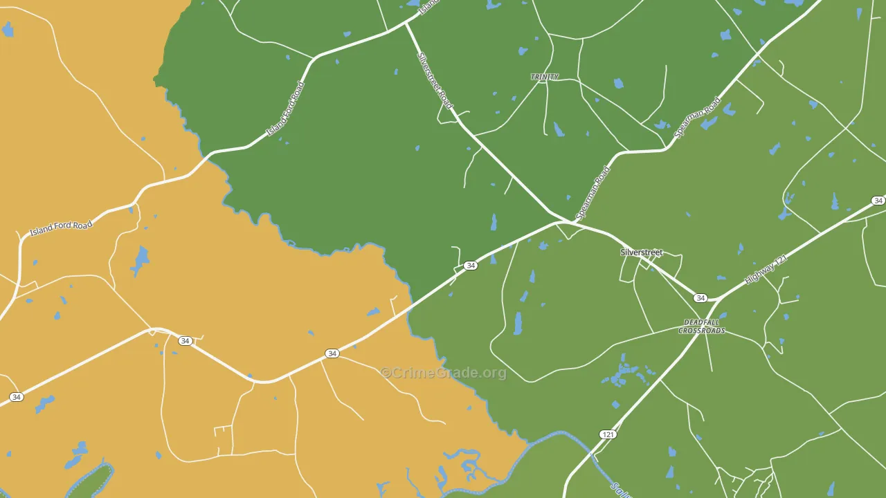29145, SC Map of Drug-Related Crime Rates