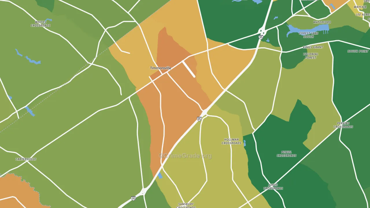 29161, SC Map of Drug-Related Crime Rates