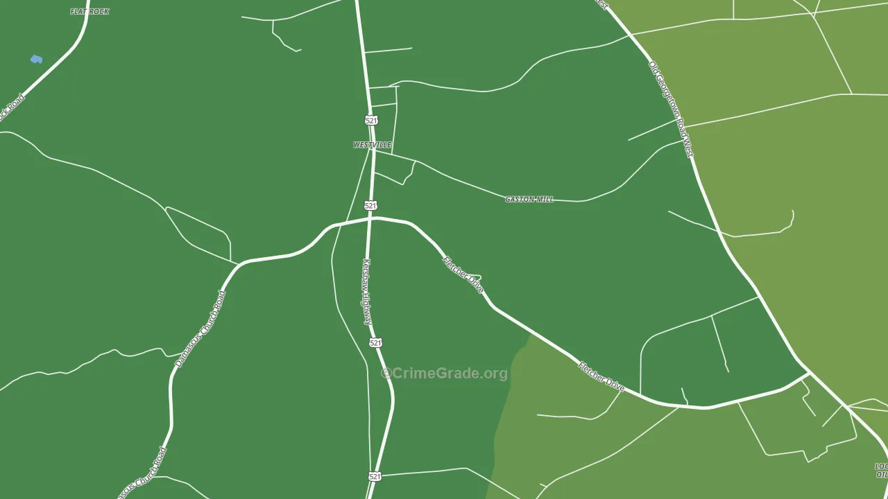 29175, SC Map of Drug-Related Crime Rates