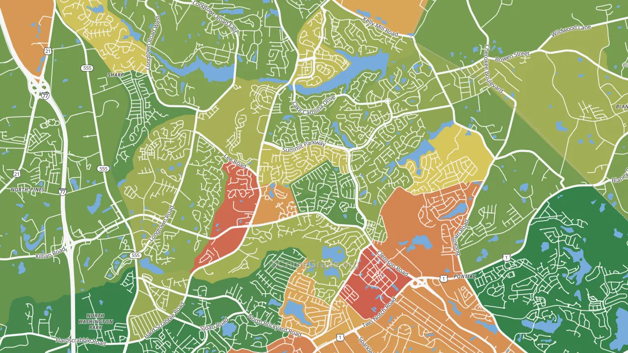 29229, SC Map of Drug-Related Crime Rates