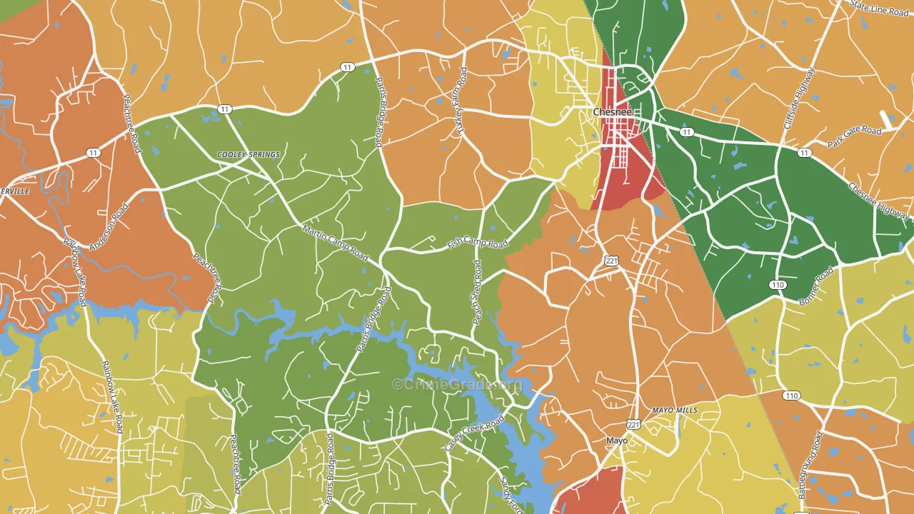 29323, SC Map of Drug-Related Crime Rates