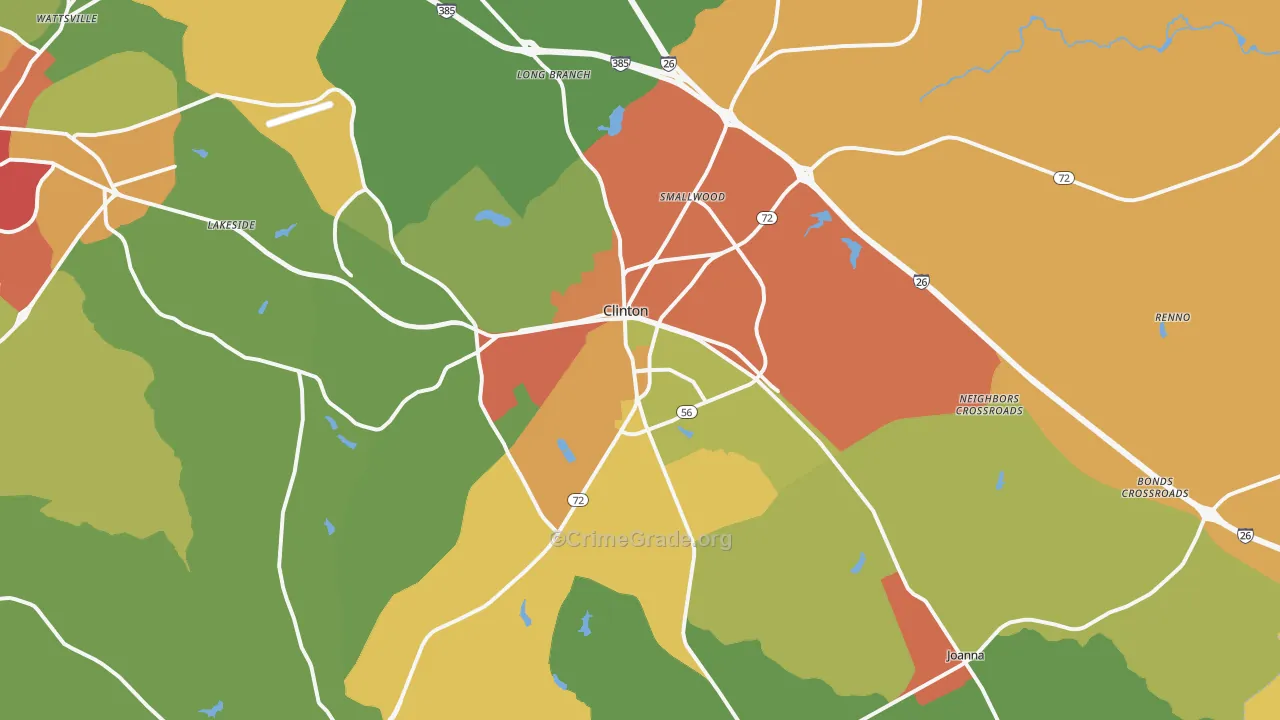 29325, SC Map of Drug-Related Crime Rates