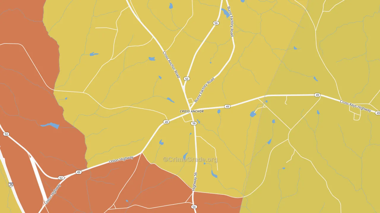 29331, SC Map of Drug-Related Crime Rates