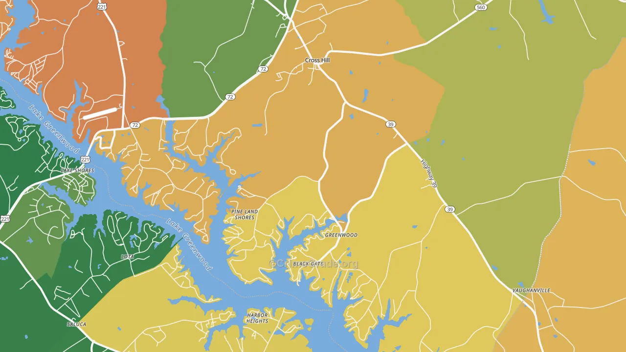 29332, SC Map of Drug-Related Crime Rates