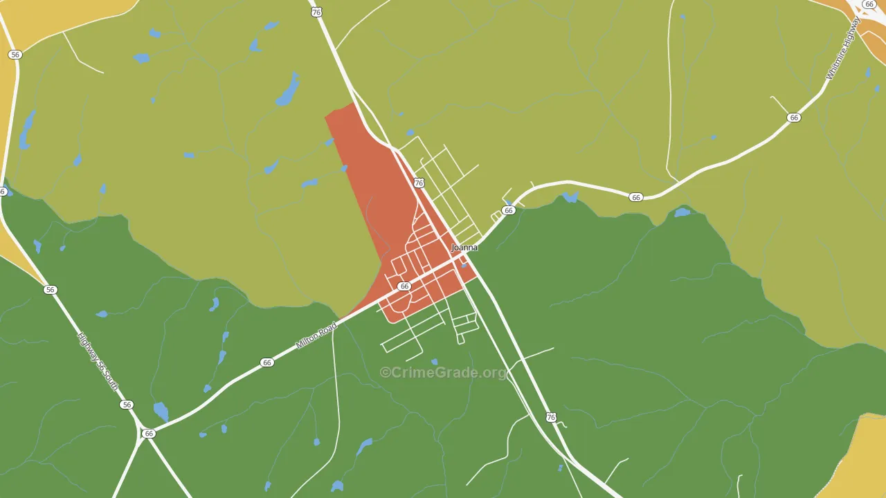 29351, SC Map of Drug-Related Crime Rates