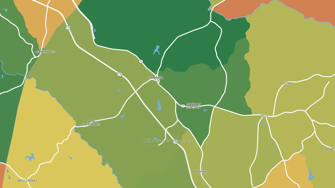 29353, SC Map of Drug-Related Crime Rates