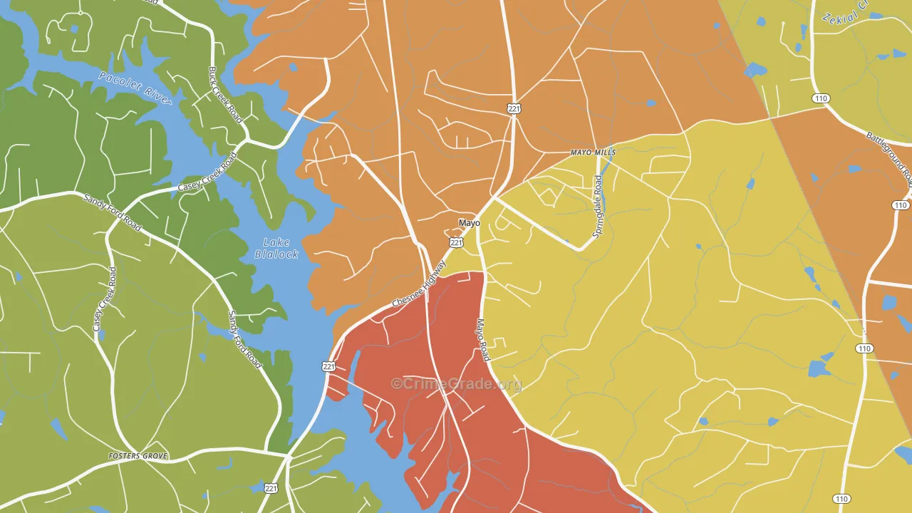 29368, SC Map of Drug-Related Crime Rates
