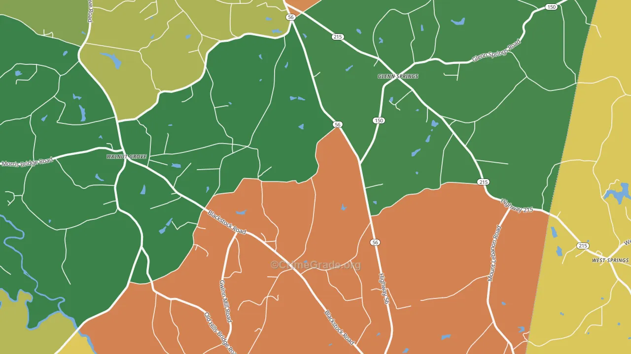 29374, SC Map of Drug-Related Crime Rates