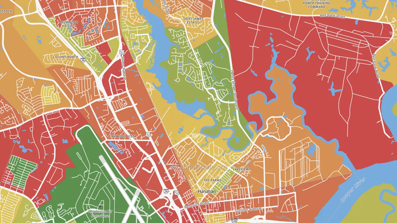 29410, SC Map of Drug-Related Crime Rates