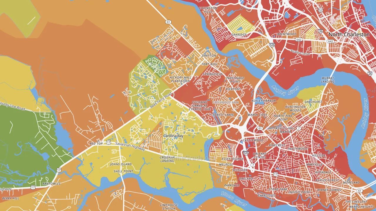 29414, SC Map of Drug-Related Crime Rates