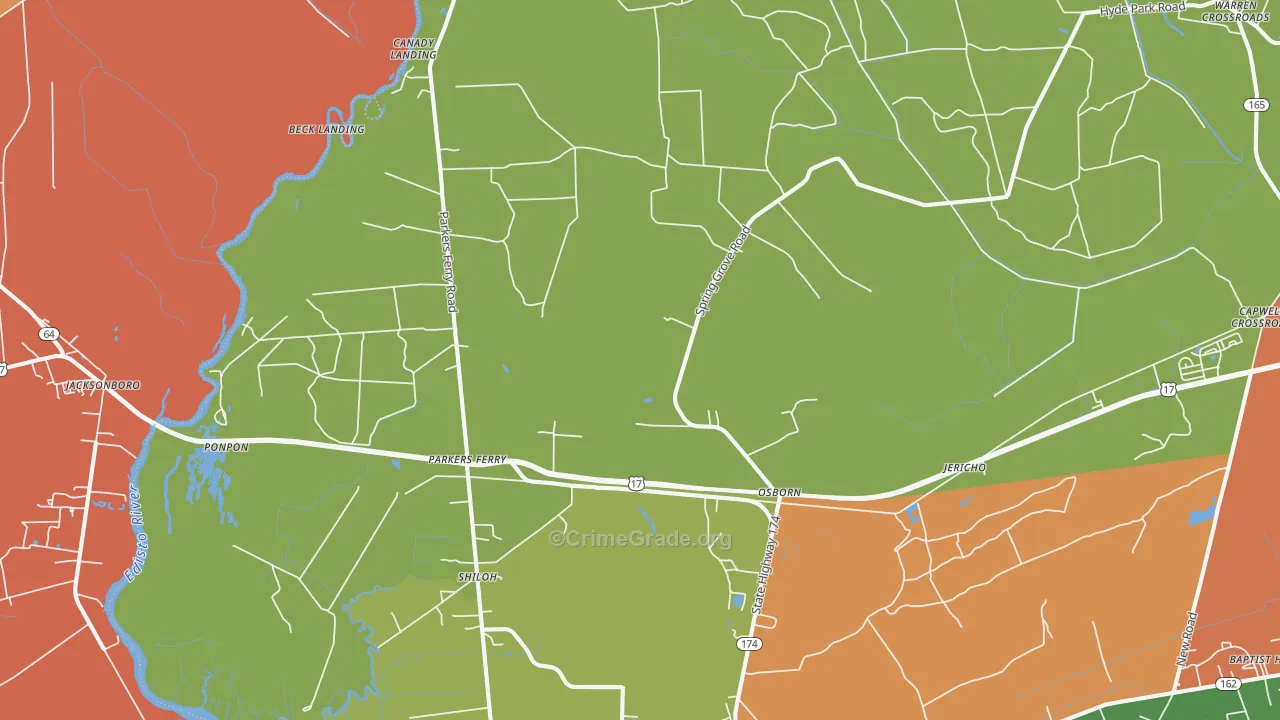 29426, SC Map of Drug-Related Crime Rates