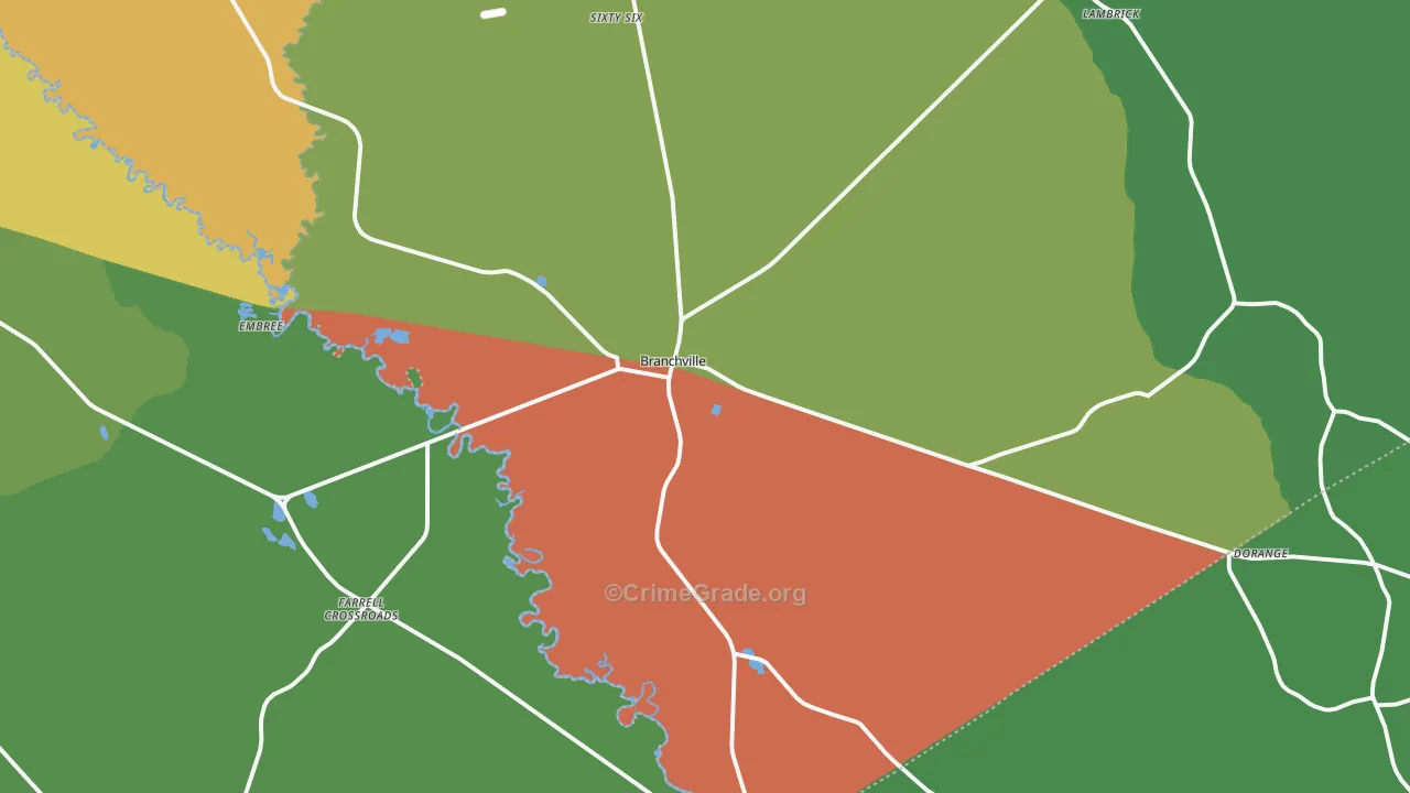 29432, SC Map of Drug-Related Crime Rates
