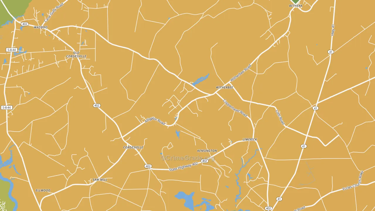 29434, SC Map of Drug-Related Crime Rates