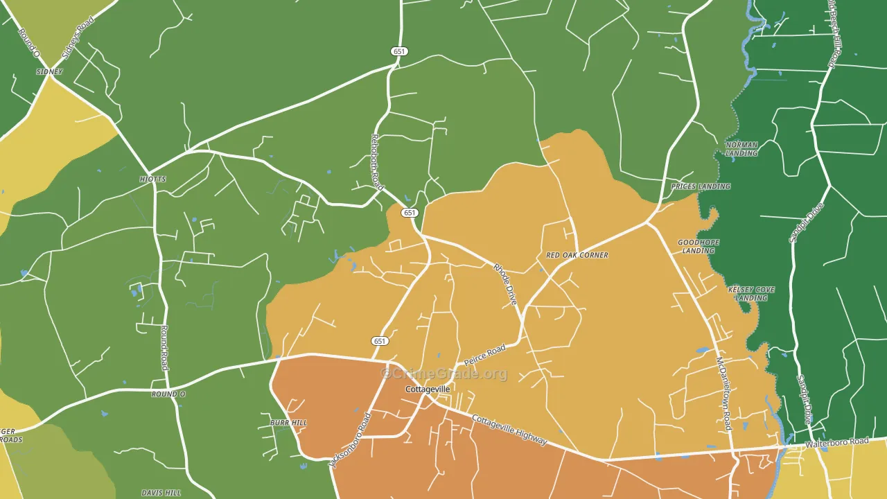 29435, SC Map of Drug-Related Crime Rates