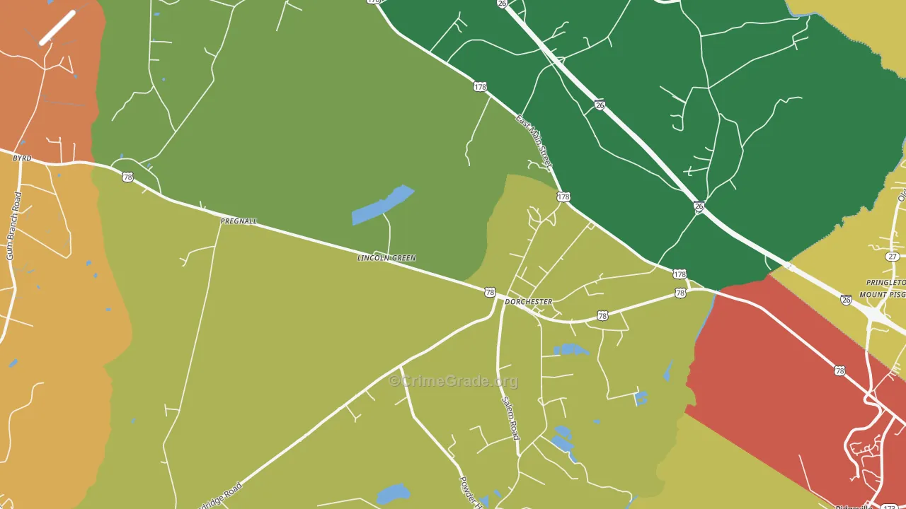 29437, SC Map of Drug-Related Crime Rates