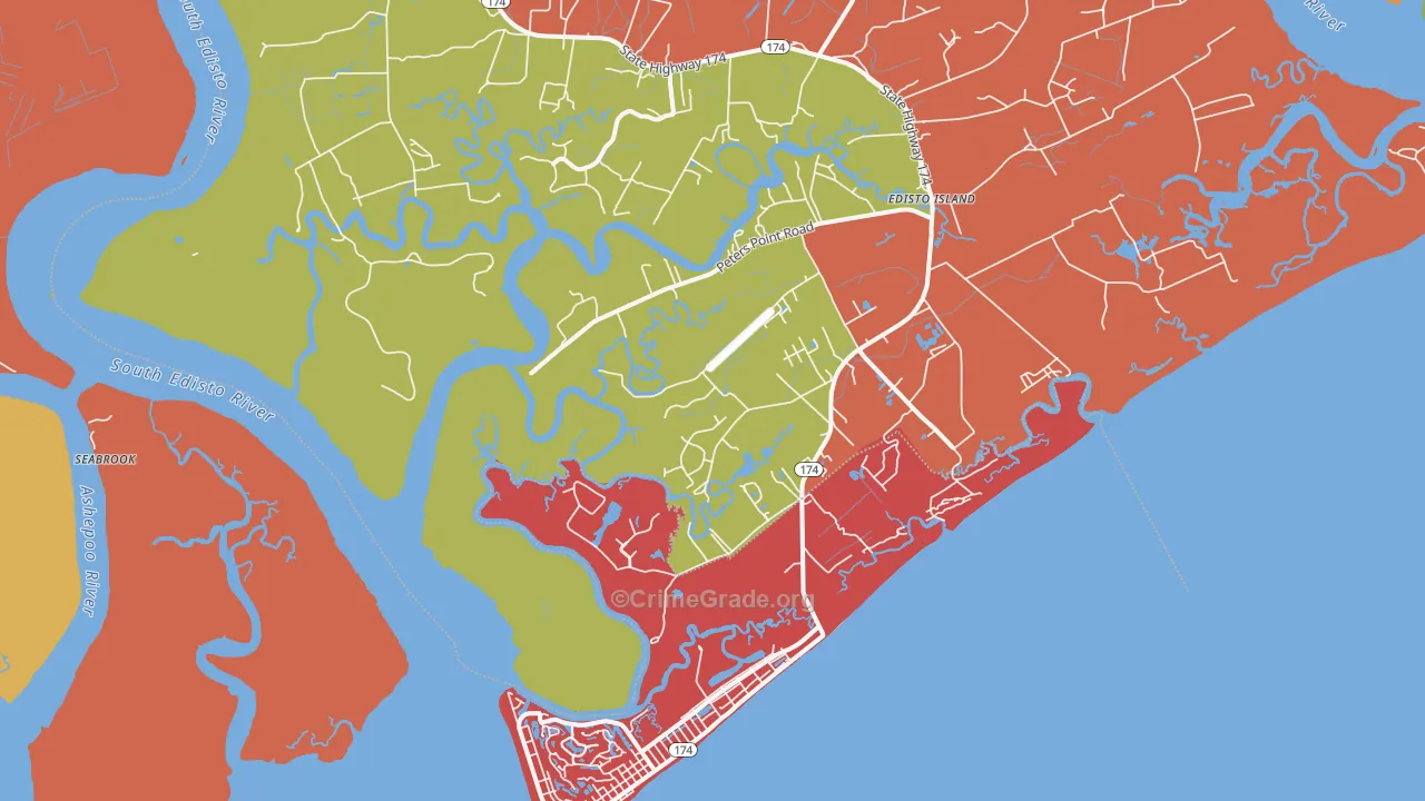 29438, SC Map of Drug-Related Crime Rates