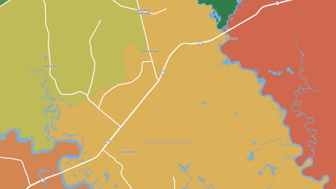 29446, SC Map of Drug-Related Crime Rates