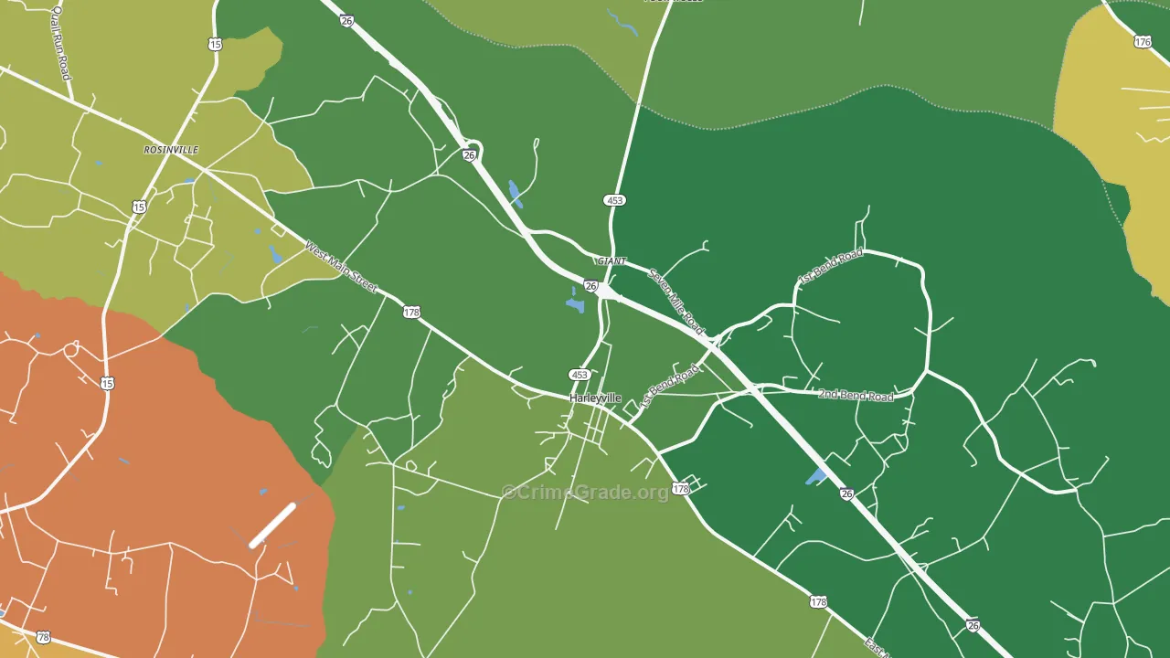 29448, SC Map of Drug-Related Crime Rates
