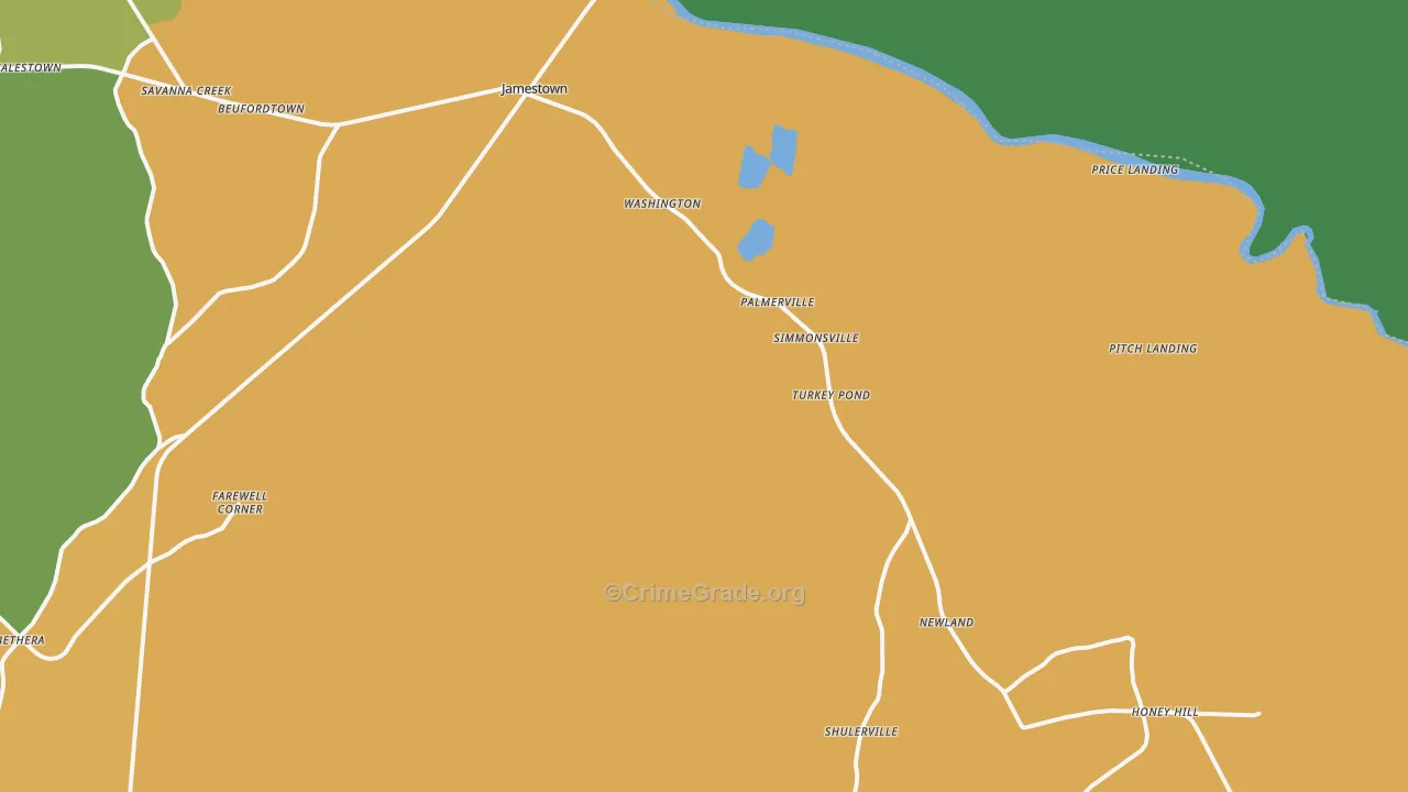 29453, SC Map of Drug-Related Crime Rates