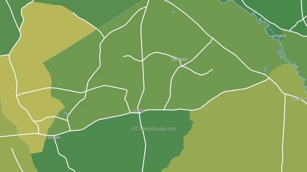 29481, SC Map of Drug-Related Crime Rates