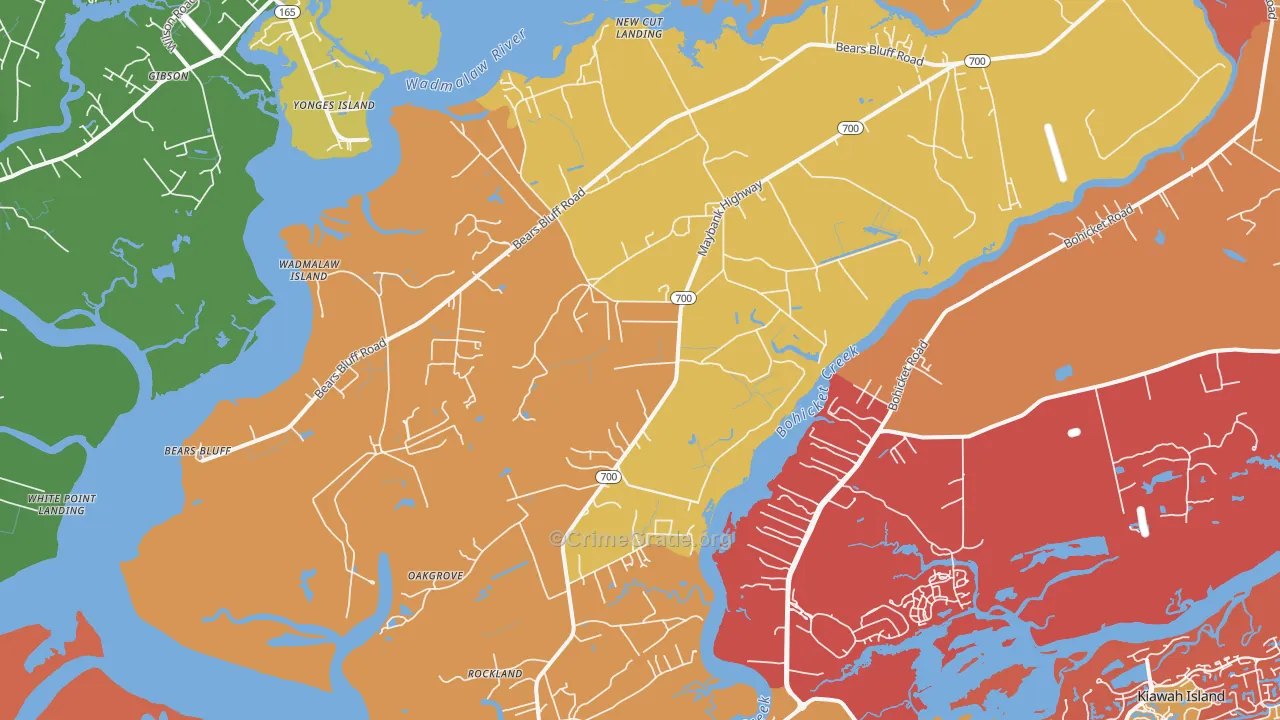 29487, SC Map of Drug-Related Crime Rates