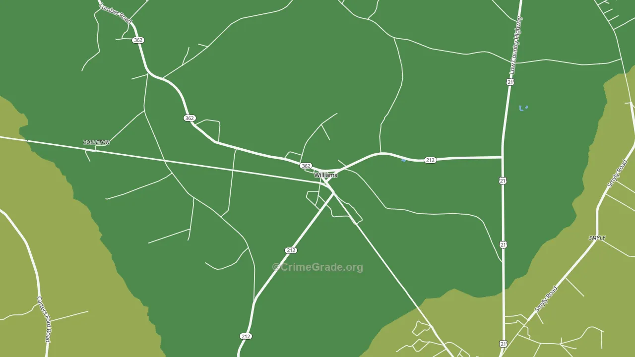29493, SC Map of Drug-Related Crime Rates